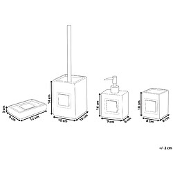 Avis Beliani Lot de 4 accessoires de salle de bains en céramique noir KOUROU