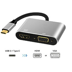 Adaptateur Multiport Pour Concentrateur VGA HDMI 4K Premium Multi-ports USB Type C (USB-C)