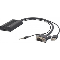 Dexlan Convertisseur VGA+ audio (jack 3,5mm) vers HDMI - 20cm