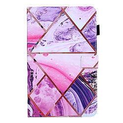 Etui en PU mousse d'impression de modèle triangle violet pour votre Samsung Galaxy Tab A7 10.4 (2020) T500/T505