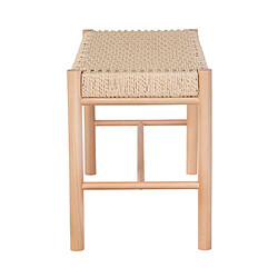 Acheter Mes Banc 2 places 80x35x45 cm en bois et assise en corde