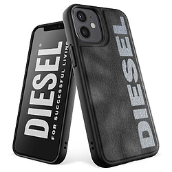 Diesel Coque pour iPhone 12 Mini Anti-chutes 1.5m Revêtement Dénim Noir pas cher