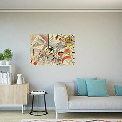 EPIKASA Impression sur Toile Kandinsky Dominant Curve, Multicouleur, Polyester, 100x3x70 cm