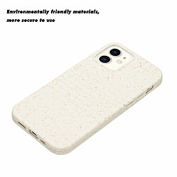 Coque en TPU + paille de blé antidérapant, entièrement biodégradable pour votre iPhone 12 mini 5.4 pouces - blanc