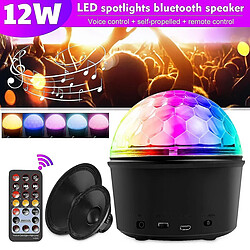 Universal Clear Sound Quality Haut-parleurs 12W sans fil Bluetooth RGB LED Party Disco Crystal Haut-parleur Magic Ball Effect Musique Stage