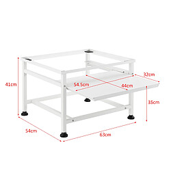 Avis Socle avec Étagère Extensible pour Machine à Laver 63 x 54 x 41 cm Blanc [en.casa]