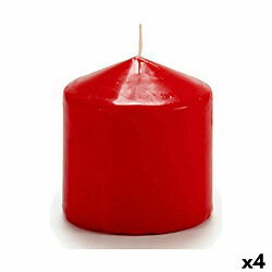 Acorde Bougie Rouge (7 x 8 x 7 cm) (4 Unités)