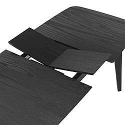 Avis Rendez Vous Deco Table rectangulaire Oman 4/6 personnes extensible en bois noir 150/180 cm