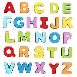 Alphabet En Bois pour Enfants Puzzle Enfant En Bas âge Apprentissage Des Lettres Majuscules de Jouet de Puzzle