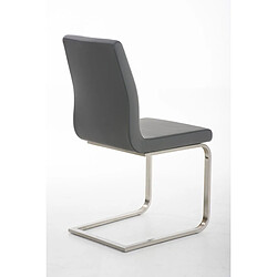 Avis Decoshop26 Chaise de salle à manger x1 design moderne en PVC gris support en acier inoxydable 10_0001989