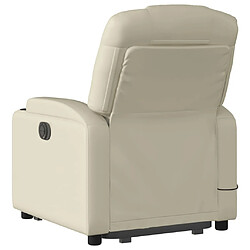 Acheter Maison Chic Fauteuil Relax pour salon, Fauteuil inclinable de massage électrique crème similicuir -GKD95434