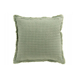 Dansmamaison Coussin Gaufre Coton Vert Clair