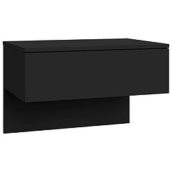 Maison Chic Table de chevet | Table de nuit murale Noir -GKD55849