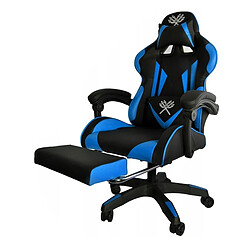 Malatec GAMER Fauteuil de bureau siège gaming dossier inclinable avec repose-pieds Bleu