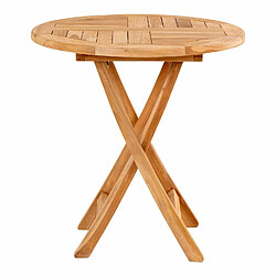 House Nordic Table de jardin en teck OVIEDO Ø 70 cm pas cher