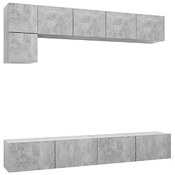 vidaXL Ensemble de meubles TV 5 pcs Gris béton Bois d'ingénierie