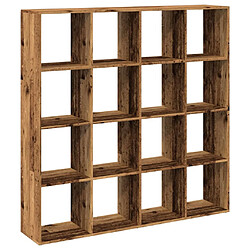 vidaXL Bibliothèque vieux bois 137,5x29x137,5 cm bois d'ingénierie