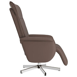 Acheter Maison Chic Fauteuil inclinable de massage et repose-pieds,Fauteuil luxe de relaxation marron similicuir -MN74431