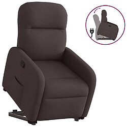 vidaXL Fauteuil inclinable marron foncé tissu