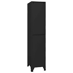 Avis vidaXL Armoire à casiers Noir 38x45x180 cm Acier