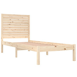 Avis vidaXL Cadre de lit sans matelas 90x190 cm bois massif