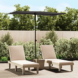 Maison Chic Parasol Jardin | Parasol d'extérieur avec mat en aluminium 180x110 cm Anthracite - GKD11037