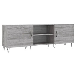 vidaXL Meuble TV sonoma gris 150x30x50 cm bois d'ingénierie