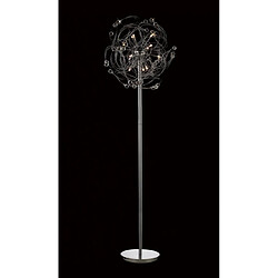 Luminaire Center Lampadaire Messe 12 Ampoules chrome poli/cristal