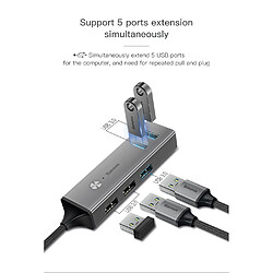 Universal Hub USB à 5 ports Adaptateur de type 3.0 C à multidistributeurs USB Dispositifs portables Apple