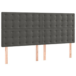 Acheter vidaXL Sommier à lattes de lit et matelas Gris foncé 180x200cm Velours