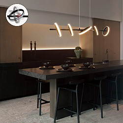 ZMH LED Suspension Table de salle à manger moderne Anneau lumineux amovible et rotatif Chambre à coucher