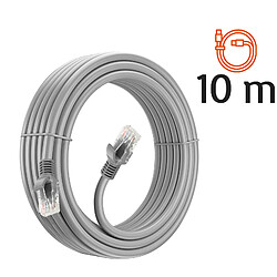 Câble Réseau Ethernet RJ45 Catégorie 6 Connexion Rapide Fiable 10m LinQ Gris pas cher