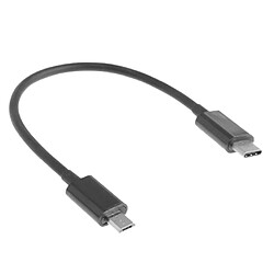 Acheter 2 Pièces USB C Type C Vers Micro USB Câble Adaptateur De Transfert De Données De Charge 0.25m