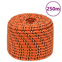 vidaXL Corde de bateau Orange 14 mm 250 m Polypropylène