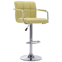 vidaXL Chaise de bar Vert Tissu