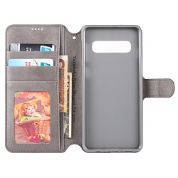 Acheter Wewoo Housse Coque Pour Galaxy S10 5G AZNS Étui en cuir avec rabat magnétique et texture de mollet porte et logements cartes et cadre photo Gris