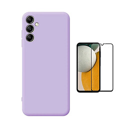 Kit De Film En Verre Trempé À Coque Complète 5D + Coque En Silicone Liquide Phonecare Pour Samsung Galaxy A16 - Violet