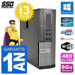 PC Dell OptiPlex 990 SFF Intel Core i3-2120 RAM 8Go SSD 480Go Windows 10 Wifi - Occasion