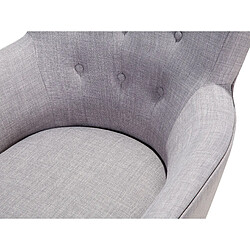 Beliani Fauteuil ANGEN Tissu Gris clair pas cher