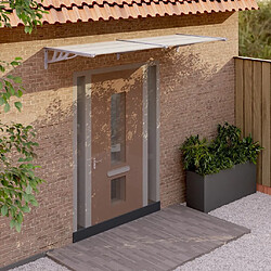 Maison Chic Store banne | Auvent de porte | Marquise Brise-soleil Gris et transparent 239x90 cm Polycarbonate -GKD72513