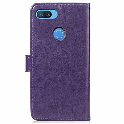 Avis Wewoo Housse Coque Étui en cuir à motif de fleurs repiquées Lucky Clover pour Xiaomi Mi 8 Lite, avec support et logements pour cartes, portefeuille dragonne (violet)