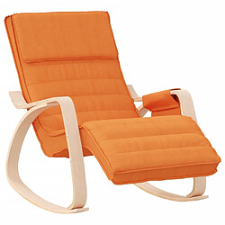 vidaXL Chaise à bascule Jaune foncé Tissu