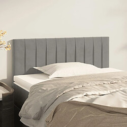 Maison Chic Tête de lit moderne pour chambre - Décoration de lit Gris clair 80x5x78/88 cm Velours -MN22174