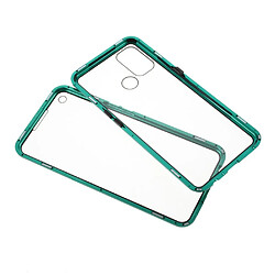 Coque en cadre métallique plein cadre magnétique double face vert pour votre Oppo A53(2020)