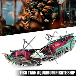 Avis Universal Aquarium, bateau pirate, aquarium cassé, aquarium, poissons, accessoires d'aquarium, décoration d'embellissement de la maison, décoration.