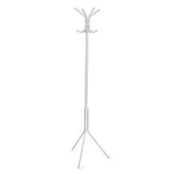 Versa Porte-Manteau Vêtements Portemanteau Style Minimaliste Kala 48x42x174cm,Métal, Blanc