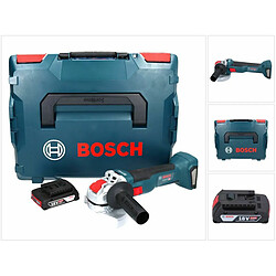 Bosch GWX 18V-10 Professional Meuleuse d'angle sans fil 18 V 125 mm X-LOCK Brushless + 1x Batterie 2,0 Ah + L-Boxx - sans chargeur