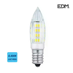 Edm Ampoule LED E14 3W Bougie équivalent à 28W - Blanc du Jour 6400K