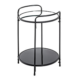 Pegane Table d'appoint coloris noir en métal - H 50 x Ø 37 cm