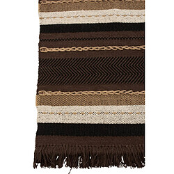 Dansmamaison Plaid Ethnique Coton Marron/Noir/Beige